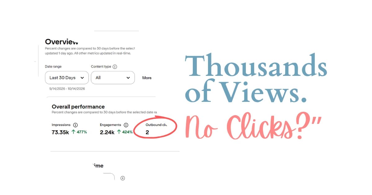 Getting Pinterest Impressions But No Clicks? (Do This to Get More Sales)